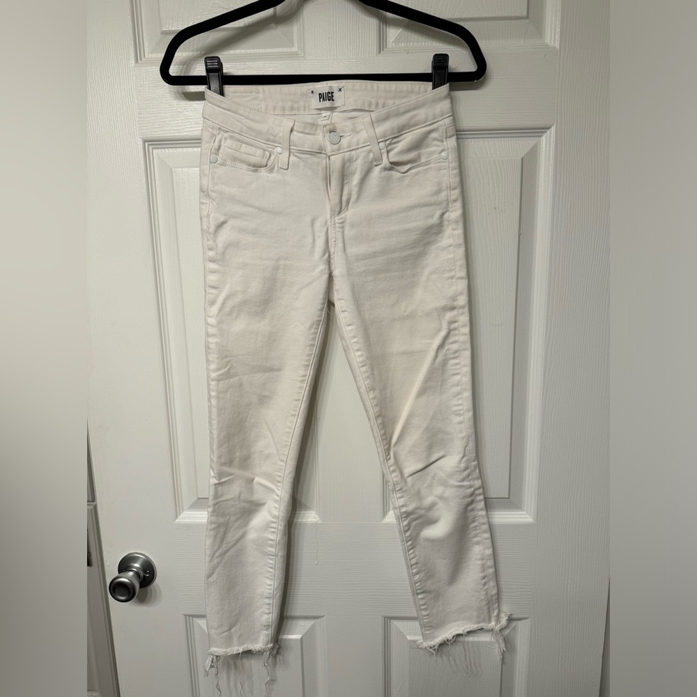 Paige white denim jeans 24